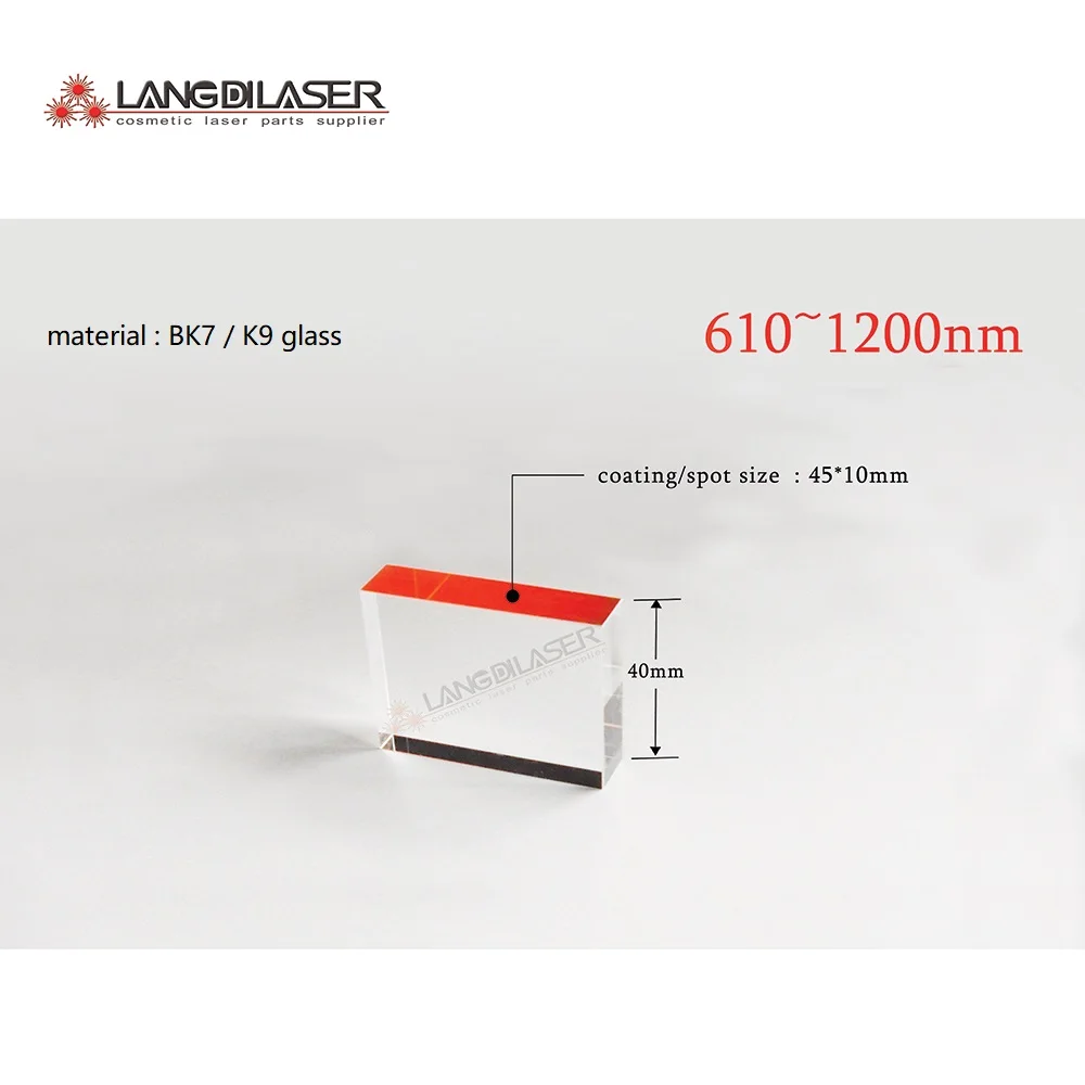 size : 45*10*40 / spot size : 45*10 / IPL filters / wavelength : 610nm~1200nm , laser crystal filter