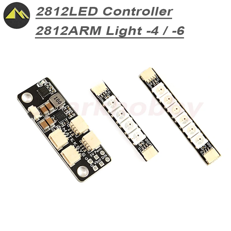 Matek Systems 2812 LED Strip Controller with 5V BEC and 2812ARM-4 / 2812ARM-6 LED Strip Night Light Cable for RC Motors Drones