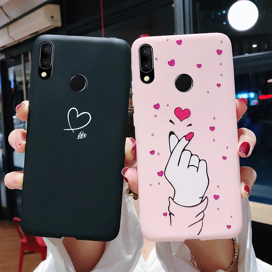 For Huawei P Smart 2019 Cases Silicone Soft TPU Matte Back Cover For Funda Huawei P Smart 2019 Case Cover POT-LX1 Phone Case