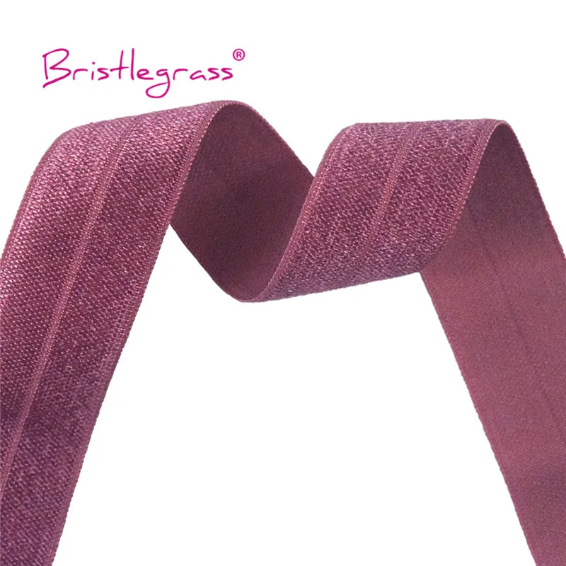 BRISTLEGRASS Großhandel 50 Yard 1 Zoll 25mm Glänzendes FOE Faltbares Elastisches Spandex-Satinband für Stirnbänder, Haarbänder, Kleider und DIY-Näharbeiten – Detail 10