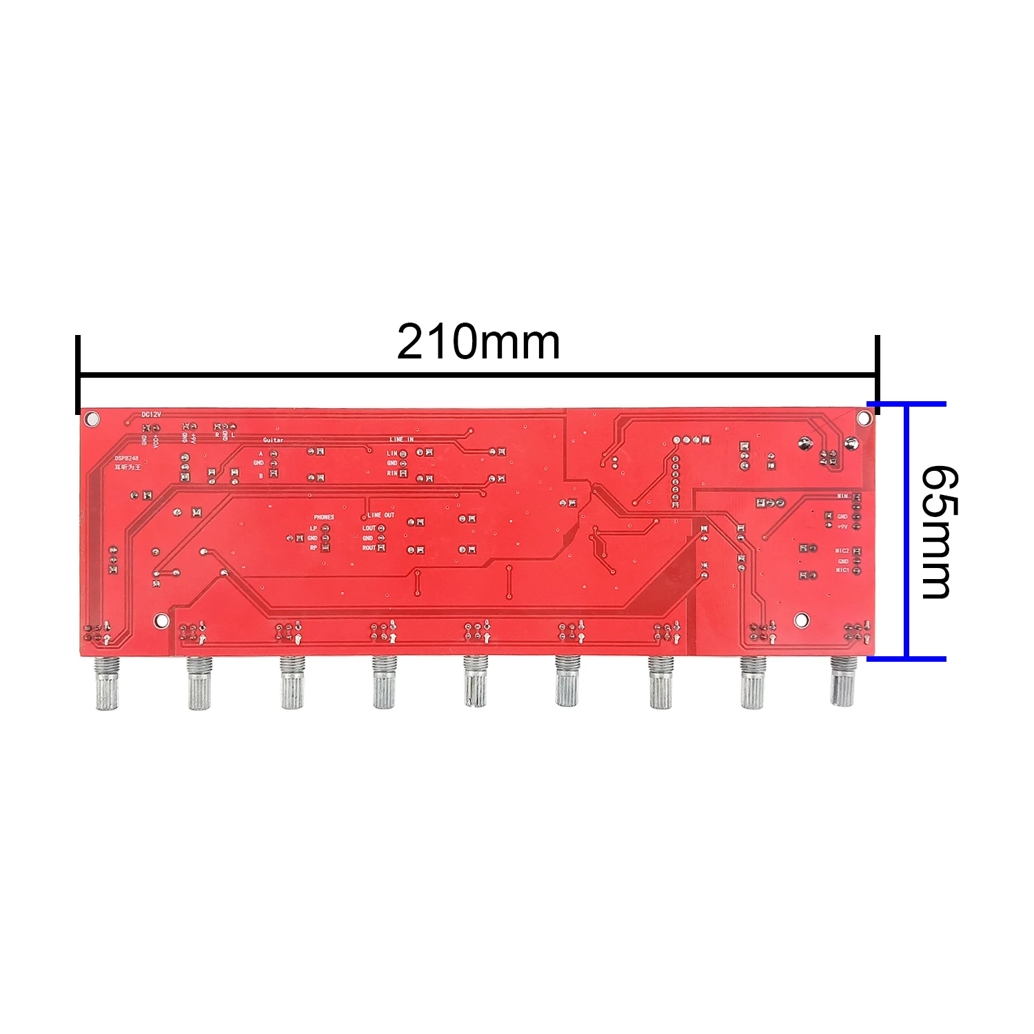 GHXAMP KTV Karaoke Preamp Digital Reverberator 2Way Audio Reverb Preamplifier Board 3 Modes Guitar MIC Reverberator  DC9-16V 1PC