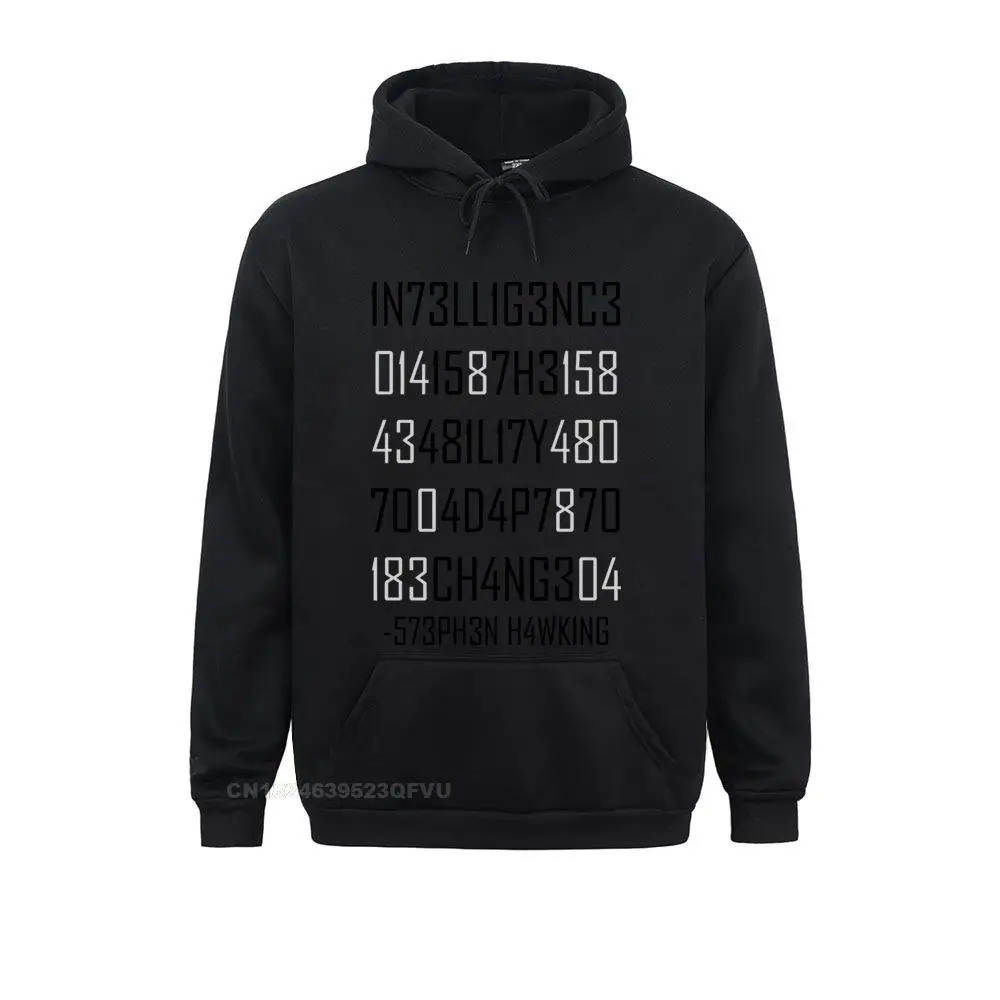 Men Hoodie Adapt Or Die Encoded Cotton Tees Fitness Stephen Hawking Intelligence Physics Adapt To Change Anime Sweater