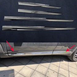 ABS Chrome Accessories Side Strips Trim Cover  Fit For Fiat 500X 2015 2016 2017 2018 Door Body Molding 4pcs