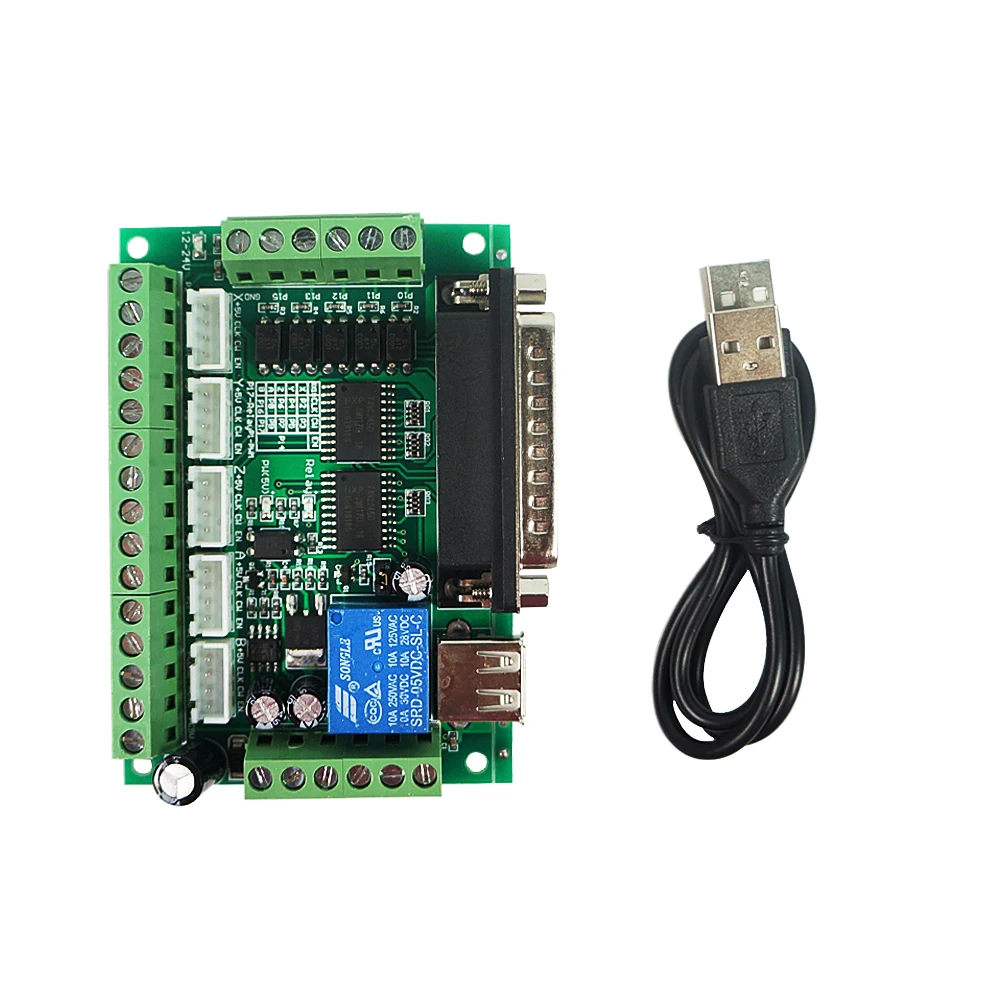 Mach3 Interface Board Cnc 5-As Controle Drive Met Optocoupler Isolatie Voor Graveermachine Mach3 Usb Poort lijn