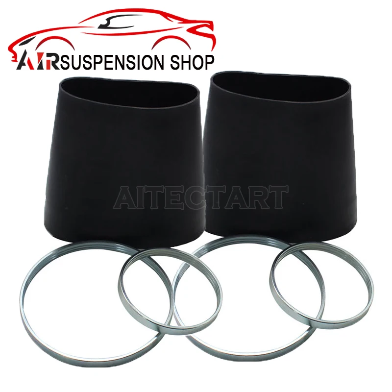 2x Rear Air Sleeve With Rings For Mercedes S CL Class W221 W216 OEM 2213205513 2213205613 Air Suspension Kit Car Accessories