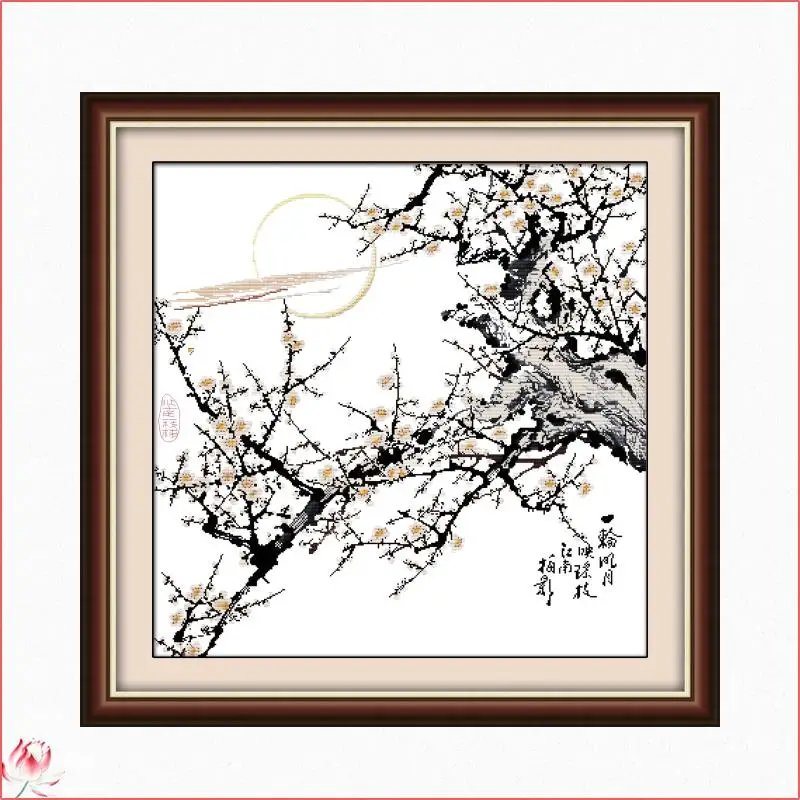 

Plum Flower In Winter Scenery Pattern Cross Stitch DIY Handmade Needlework Embroidery Kit Home Decoration Painting Crafts