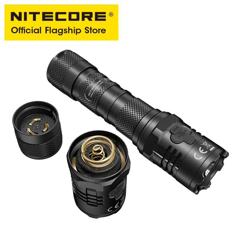 Imagem -03 - Usb-c Lanternas Recarregáveis Super Brilhante Lanterna Tática Militar 4000 Lumens 5000mah Bateria Nl2150hpi Nitecore-p20ix