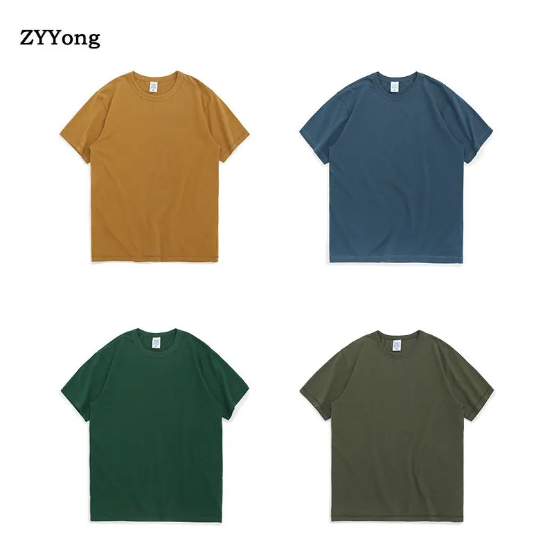 2020 Summer New Solid Basic t shirt Men Skinny O-neck Cotton Slim Fit tshirt Male High Quality Breathable Tees