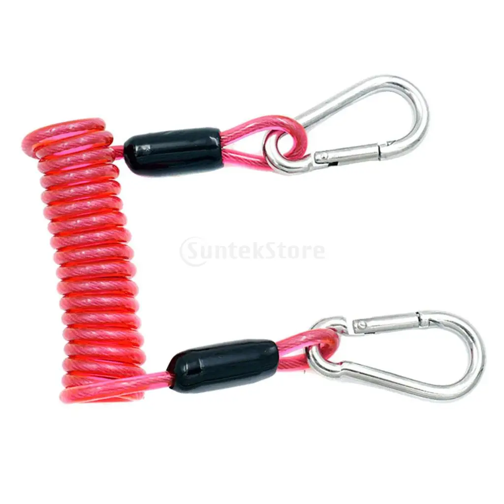 Scuba Diving Dive 10cm Spiral Spring Coil Snap Clip Lanyard Safety Emergency Gear 4 Colors Quick Release Buckle
