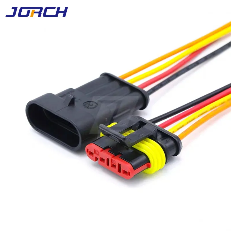 1 sets AMP 1P 2P 3P 4P 5P 6P Waterproof Electrical Auto Connector Male Female Plug with Wire Cable harness for Car Motorcycle