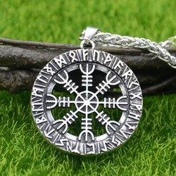Viking Vegvisir Compass Amulet And Talisman Runic Jewelry Necklace Charms Accessories For Men Women