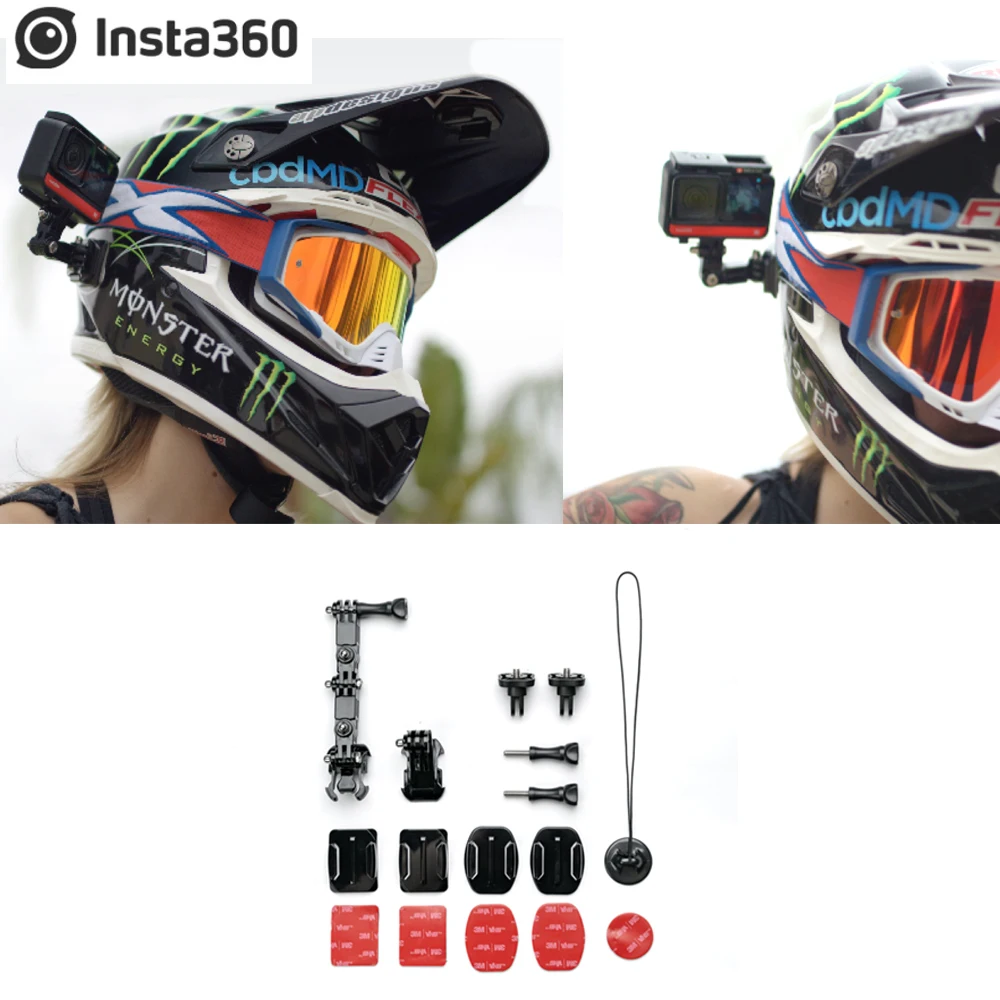 Insta360 Helmet Mount Bundle for X4 X3 / ONE X2 / ONE R /  ONE X  Action Camera Original Accessories