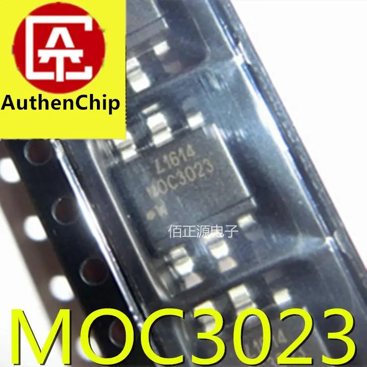 10 peças 100% original novo em estoque moc3023 moc3023s sop-6 smd optoacoplador ic chip tiro reto