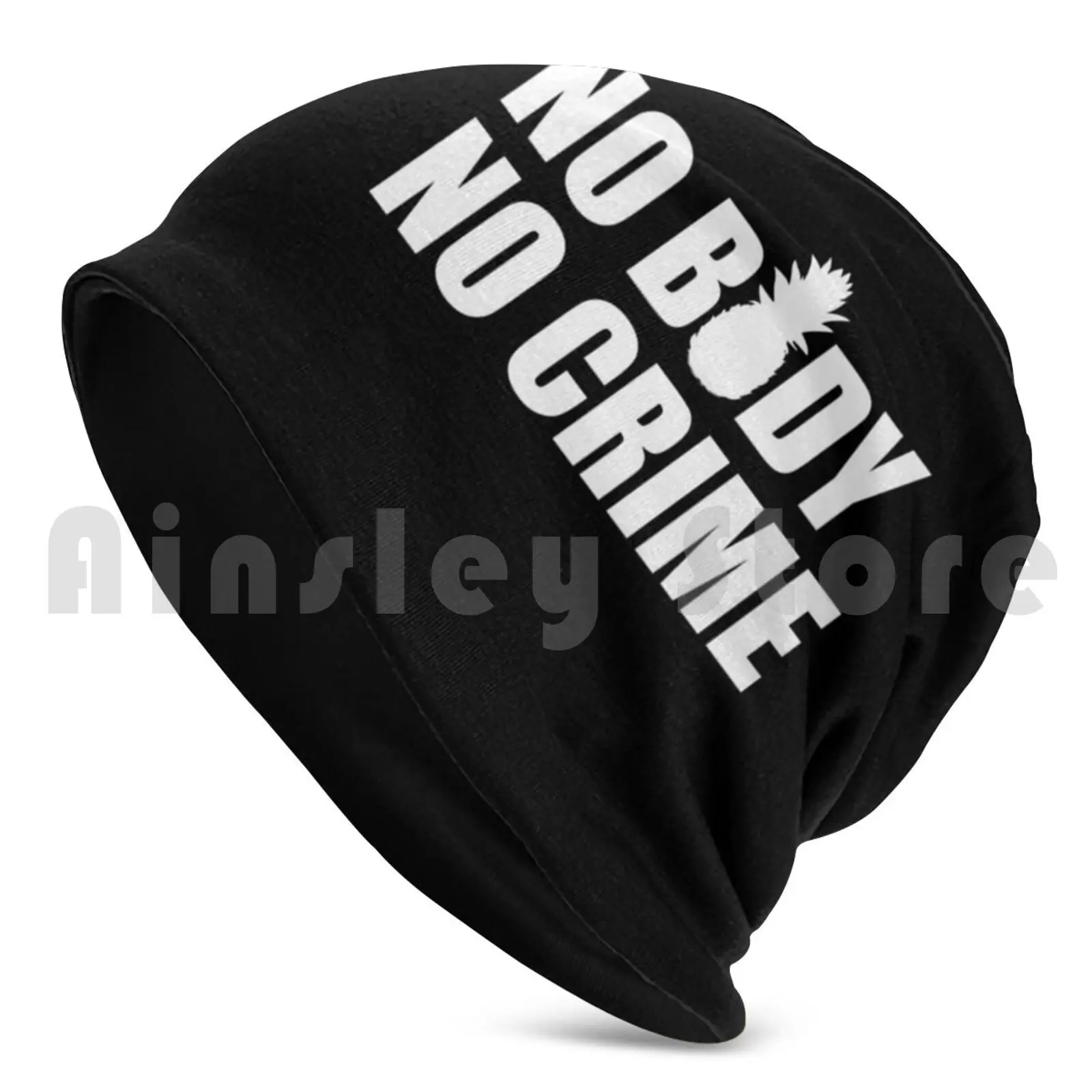 No Body No Crime Beanie Hedging Cap DIY Print Cushion Psych Quotes Shawn Gus Shawn Spencer Burton Guster Tv