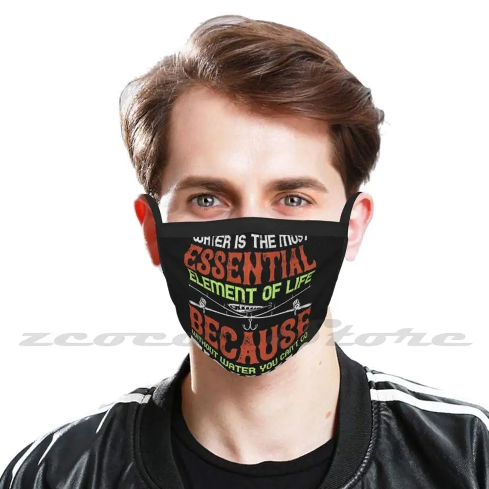 Grappige Visser Verslaafd Aan Vissen Masker Doek Herbruikbare Print Filter Wasbare Vissen Visser Hengel Sport