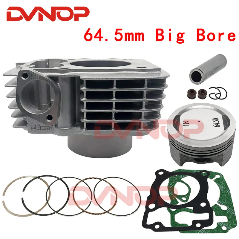 64.5mm Motorcycle Cylinder Kit Big Bore For Honda XR150 CBF150 Upgrade  Modified Direct Replacement