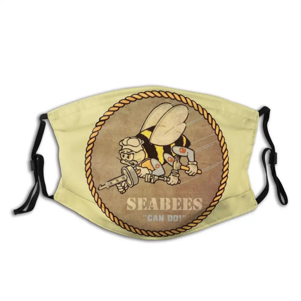 

Seabees Ww2 Patch Adult Kids Anti Dust Filter Diy Mask Seabees Ww2 Patch Bees Skull Bomber Number 7 Usa Airforce Boeing B24 B17