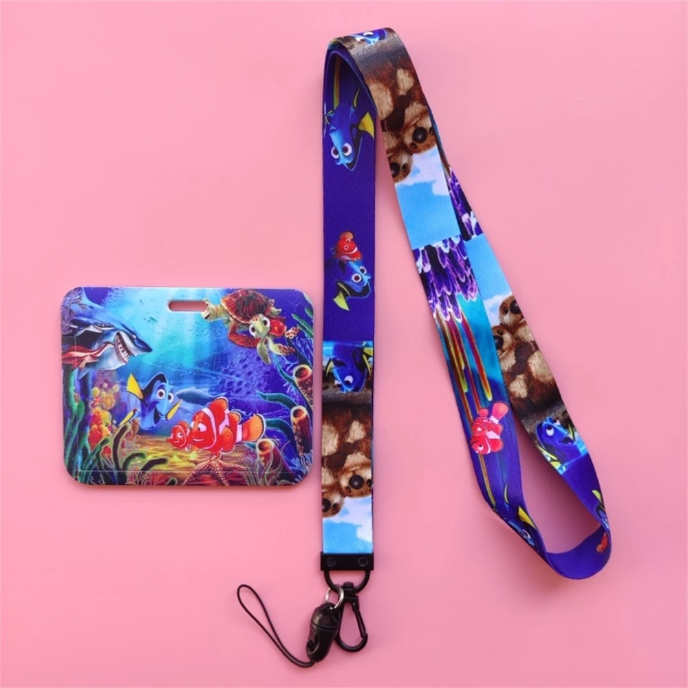 Disney Cartoon Finding Nemo Bank Kaarthouder Studenten Meisje Jongen Bus Card Case Lanyard Bezoek Deur Identiteit Badge Card Cover