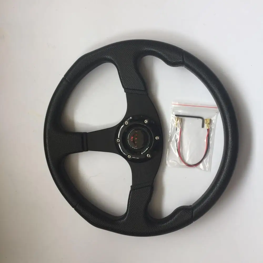 Universal Car Sport Steering Wheel Racing Game Type High Quality 14 inches 350MM Aluminum+PVC  5-Hole Steering Wheel