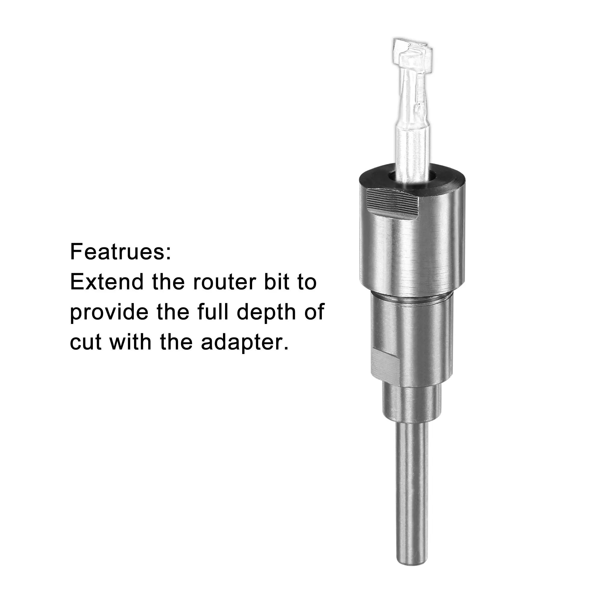 Uxcell-engarce de enrutador, convertidor de barra, adaptador de 12mm a 12mm para máquina de grabado CNC, broca de fresado de carpintería