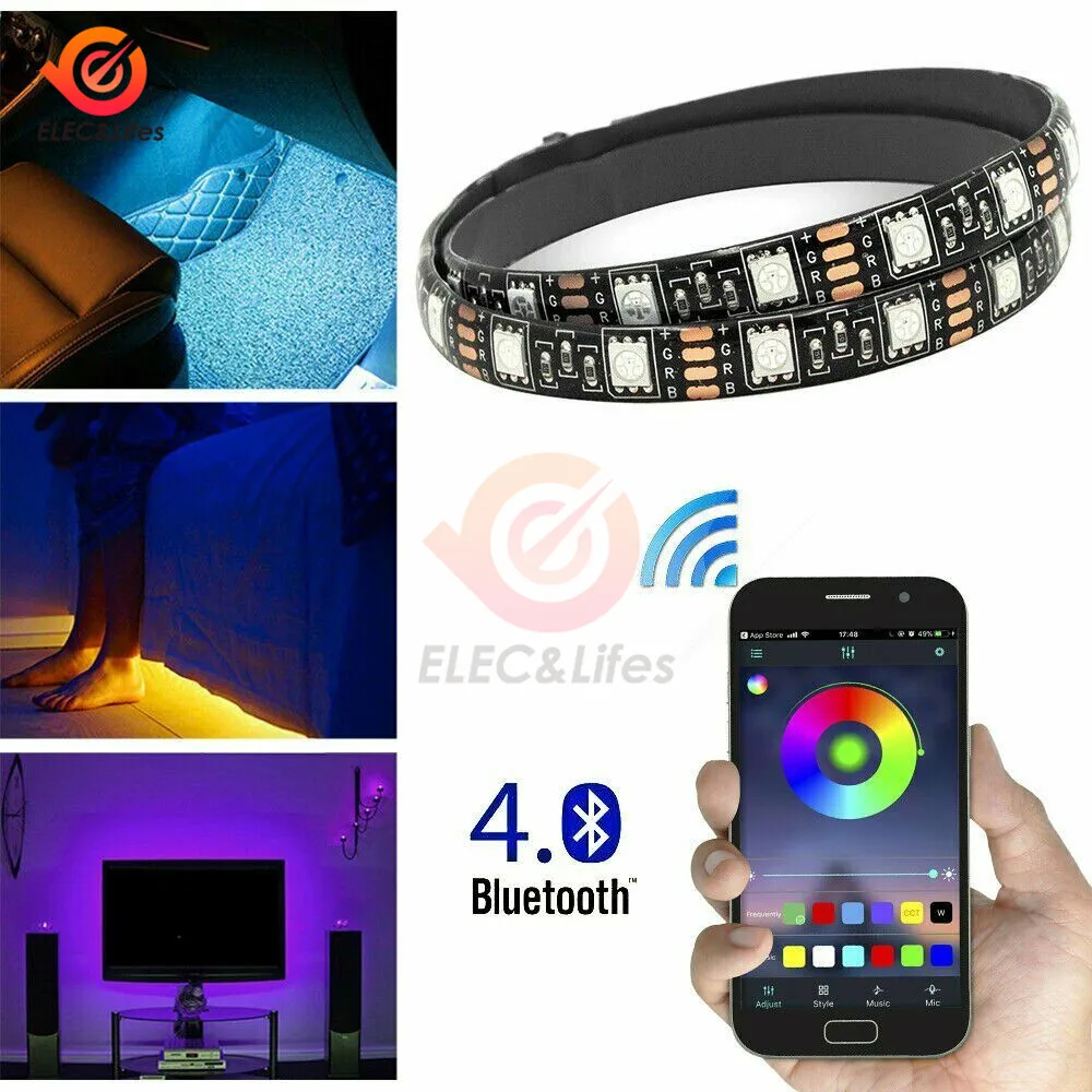 DC 5V USB LED Strip 5050 SMD RGB 1M 2M 3M 4M 5M Bluetooth APP Control luce flessibile TV sfondo luce RGB LED Tape 30LEDs