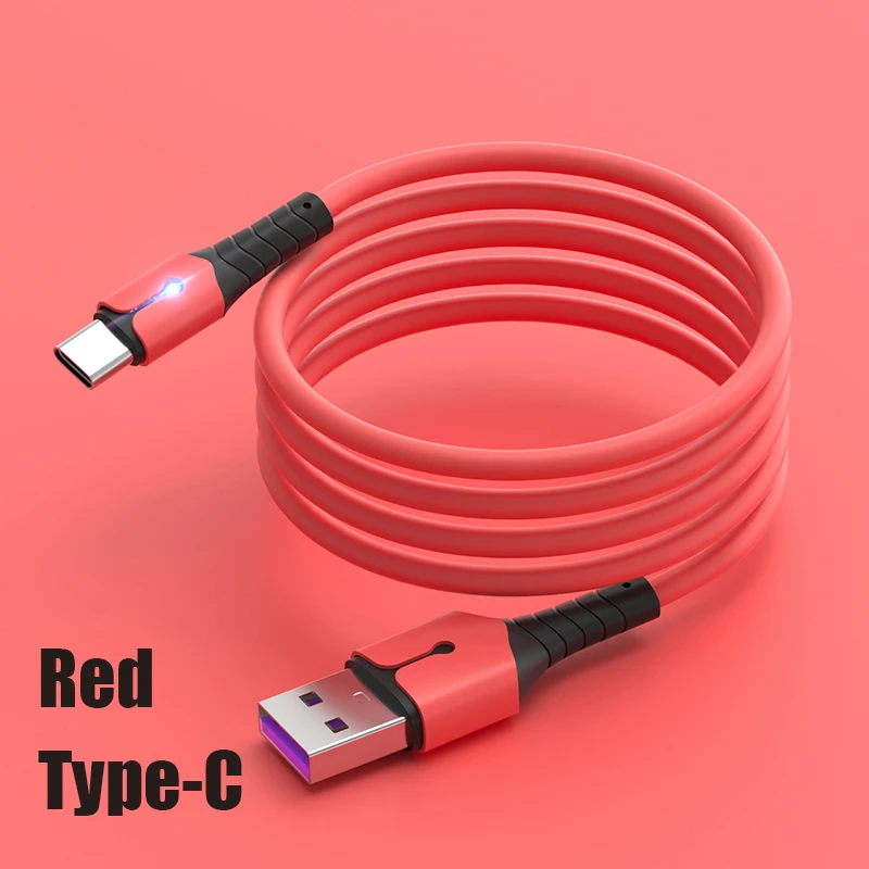 5A USB C Cable for Xiaomi Red mi note 9 Fast Charger Cable with Digital Voltage LED Display USB Type C Cable for Samsung