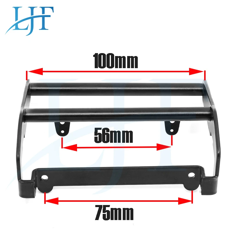 Metal Front Bumper with Led Light Anti Collision Bumper Kit for 1/10 RC Crawler Ford Traxxas TRX-4 Bronco 82046-4 K5 Blazer L281