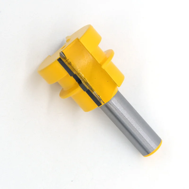 1pc Glue Joint Router Bit - Medium Reversible Woodworking Chisel Cutter Tool - 1/2"12mm Shank Tenon Cutter for Woodworking Tools