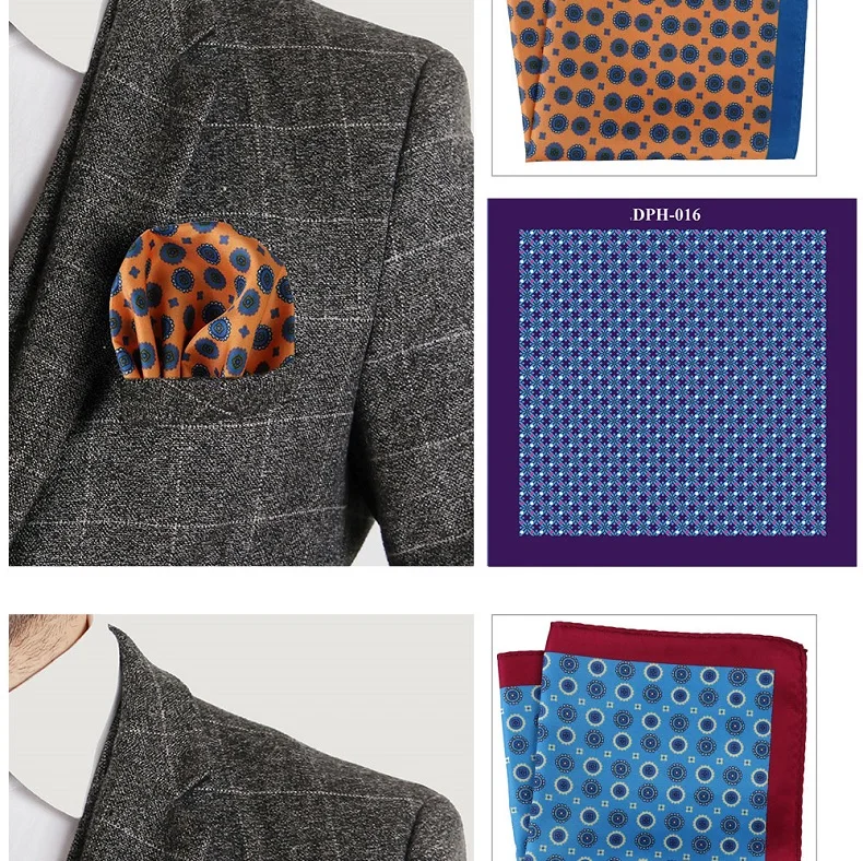 Tailor Smith New Arrival 30x30cm Big Size Handkerchief Men Fashion Chest Towel Paisley Floral Dot Soft Suit Hanky Pocket Squares