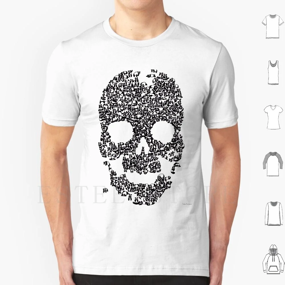 Camiseta con estampado De calavera De Panda, algodón, esqueleto De calavera De Panda, calavera mexicana oscura, Dia De Los Muertos, Tobe, Fonseca, Tobias, Fonseca, muerte