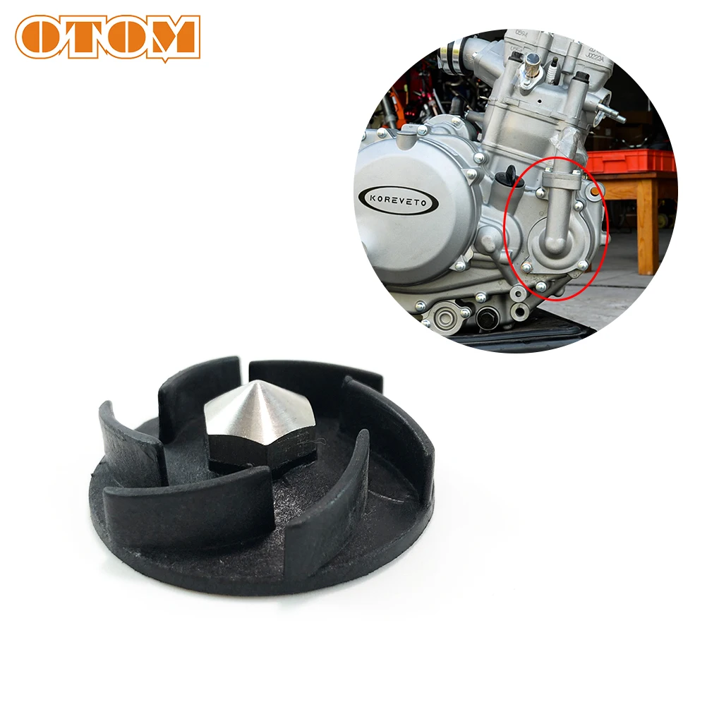 OTOM Motorcycle Water Pump Impeller Gear (ANE Wheel) 6 Blade Black Parts For ZONGSHEN NC250 250cc Engine Motocross Pit Dirt Bike