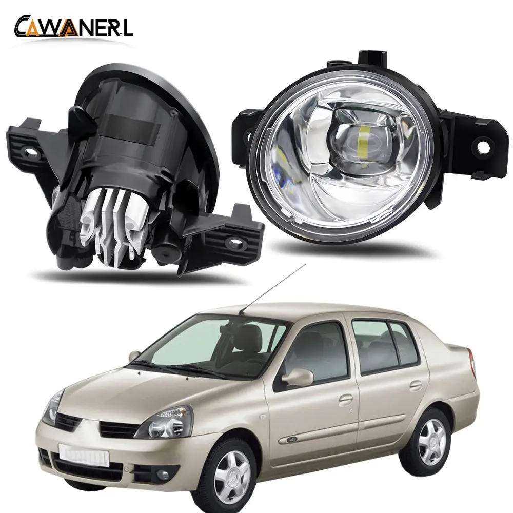 Fog Light Assembly 30W 8000LM Car Right + Left Side LED Lens Fog Lamp DRL H11 12V For Renault Symbol (LB0/1/2_) Saloon 1998-2010