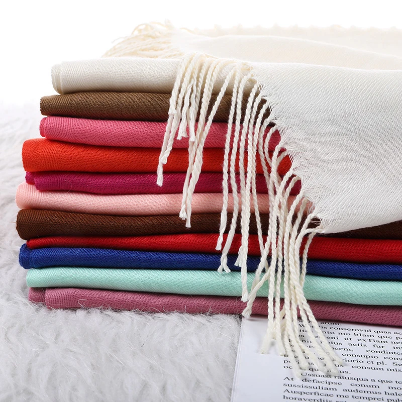 Desgine Brand Solid Women Cashmere Scarf Autumn Winter Warm Shawls Wraps 2021Men\'s Pashmina Tassels Scarves Female Foulard Mujer