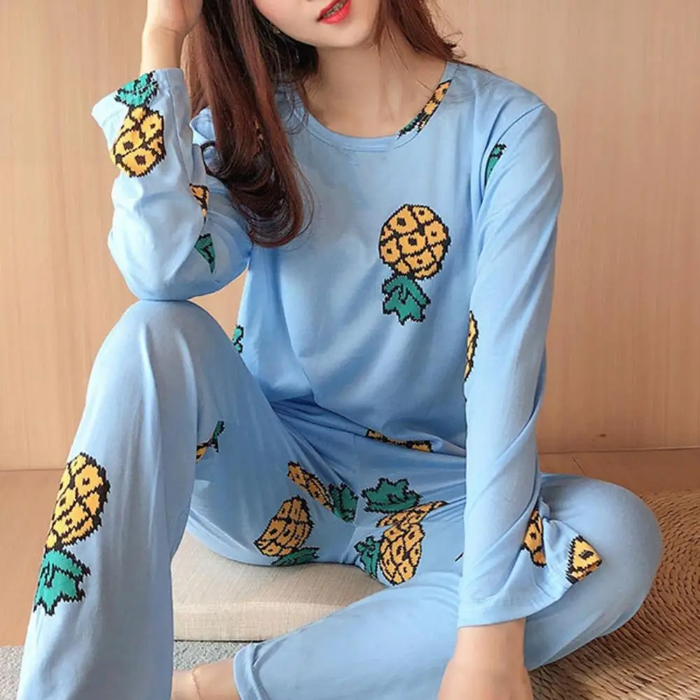 1Set Winter Pajamas Set  Sweet Yellow Avocado Pajamas Set  Diverse Styles Pajamas Set