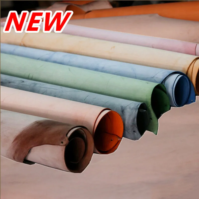 Baver Colorful Full Grain Fog Wax vegetable tanned cowhide genuine leather craft material for handcraft DIY Parts 1