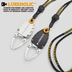 Lureholic Aluminium Alloy Mini Fish Lip Grip Gripper Fishing Grabber Grips Control Pliers Hook Remover Lure Fishing Tackle Tool