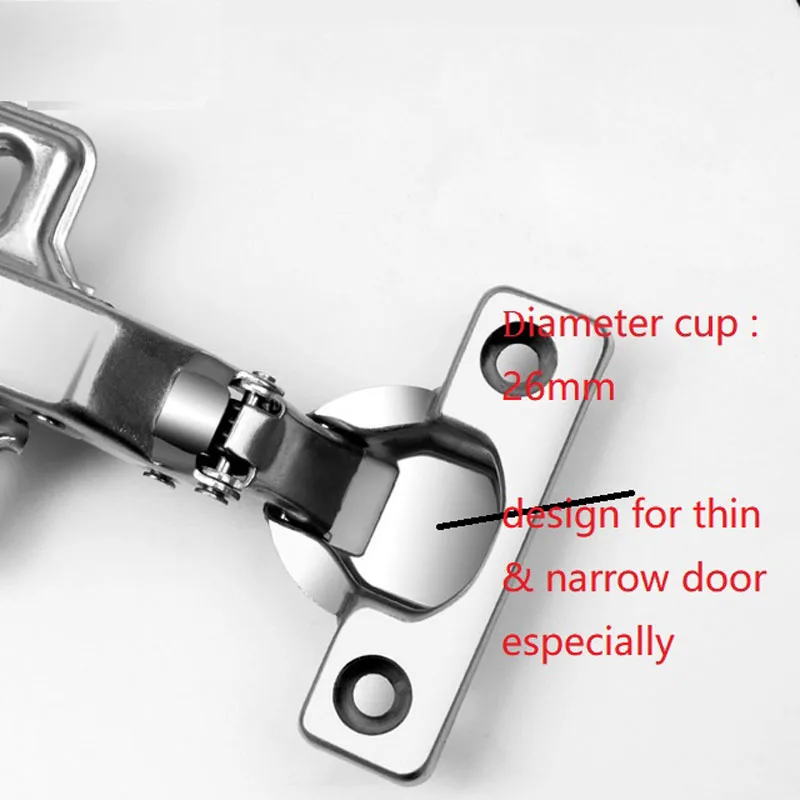 Mini Hydraulic Hinge small Damper self-discharge Cabinet  furniture Hinges narrow Cupboard Door Hinges cup 26mm