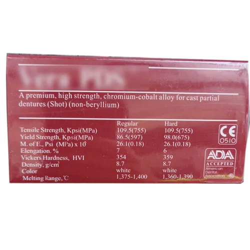 Material de aleación de Co-Cr para dentadura parcial fundida en cobalto y cromo de alto calor para laboratorio Dental de 1kg