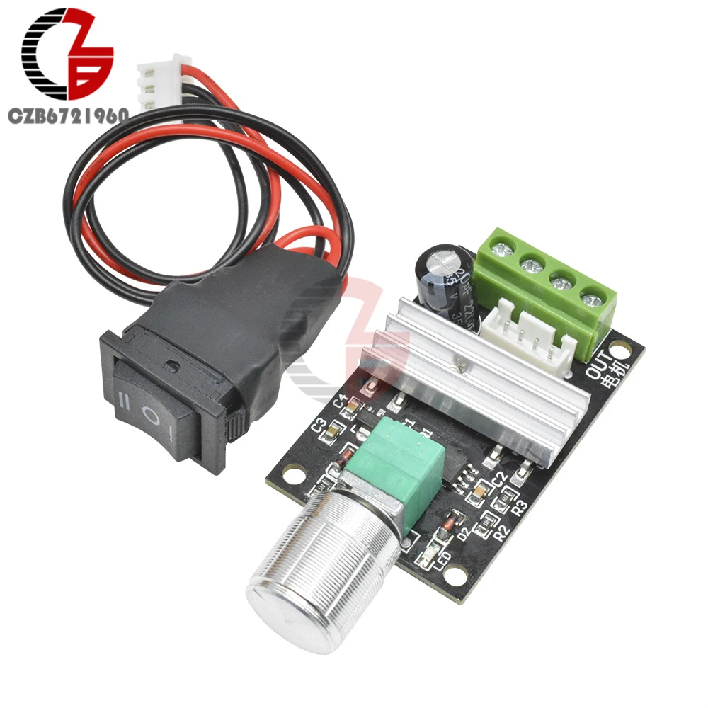 DC 12V 24V Voltage Regulator 3A 80W 1203BB DC Motor Speed Controller Adjustable PWM Speed Regulator Reversible 6V-28V