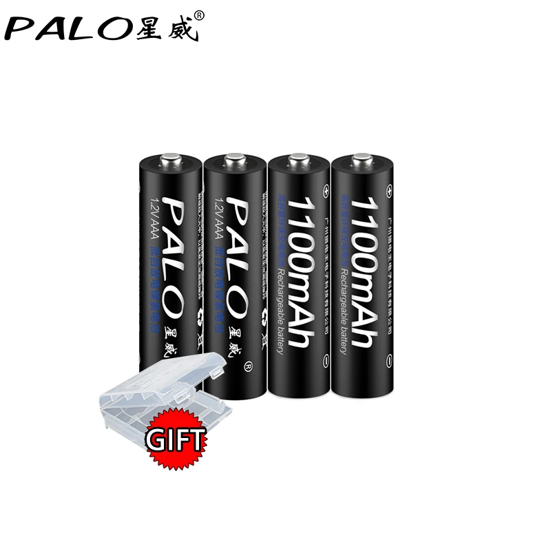 PALO AAA Rechargeable Bateria 1.2V NI-MH AAA Rechargeable Batteries 1100mAh AAA Battery For Toys Microphone Batteries AAA