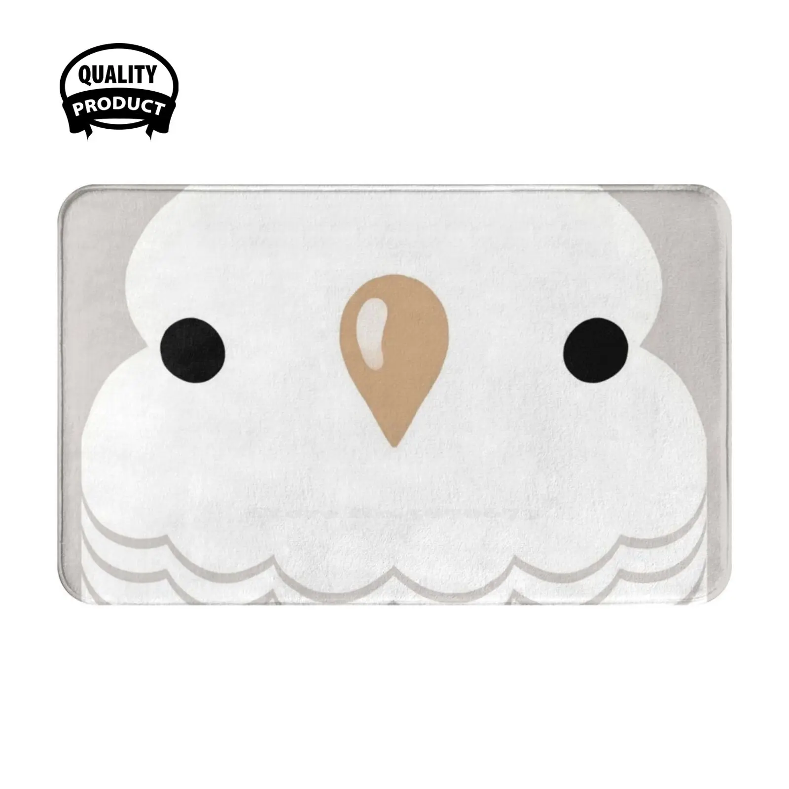 Gray Parrot Face Soft Cushion Home Carpet Door Mat Car Rug Kawaii Lovebird Monk Parrot Parakeet Face Cute Beak Birb