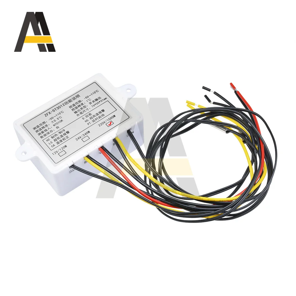 Modulo di controllo del termoregolatore di controllo della temperatura di cc 12V 24V AC 110-220V regolatore di temperatura doppio termostato