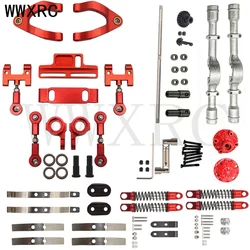 WPL D12 Metal Rear Axle Kit Front Rear Shock Absorber Leaf Springs Steering Cup Upper Lower Swing Arm Slider Set Upgrade Parts