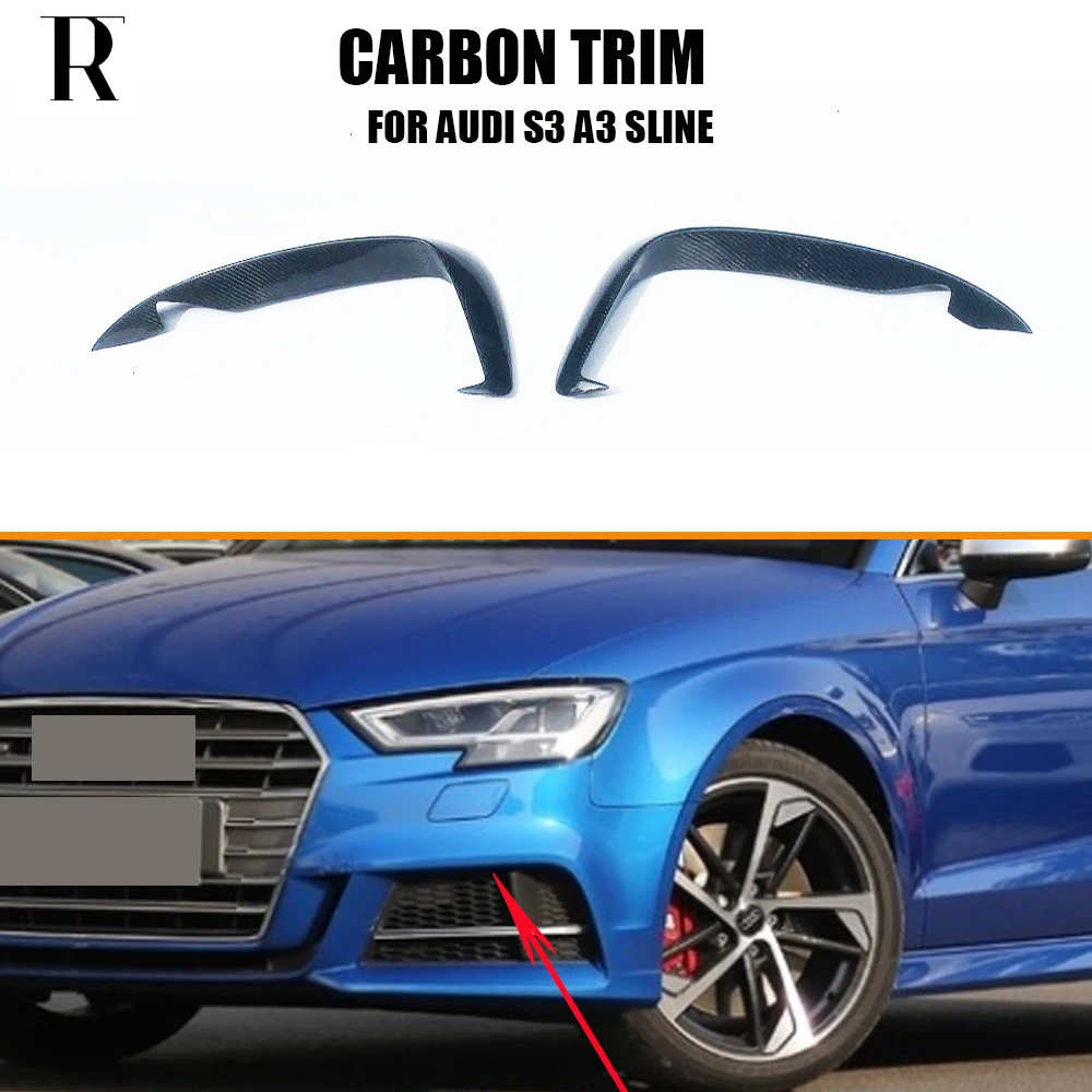 S3 Add On Style Front Bumper Air Trim Cover  for Audi A3 Sline & S3 Bumper Sedan 4 DR 2017 2018 2019