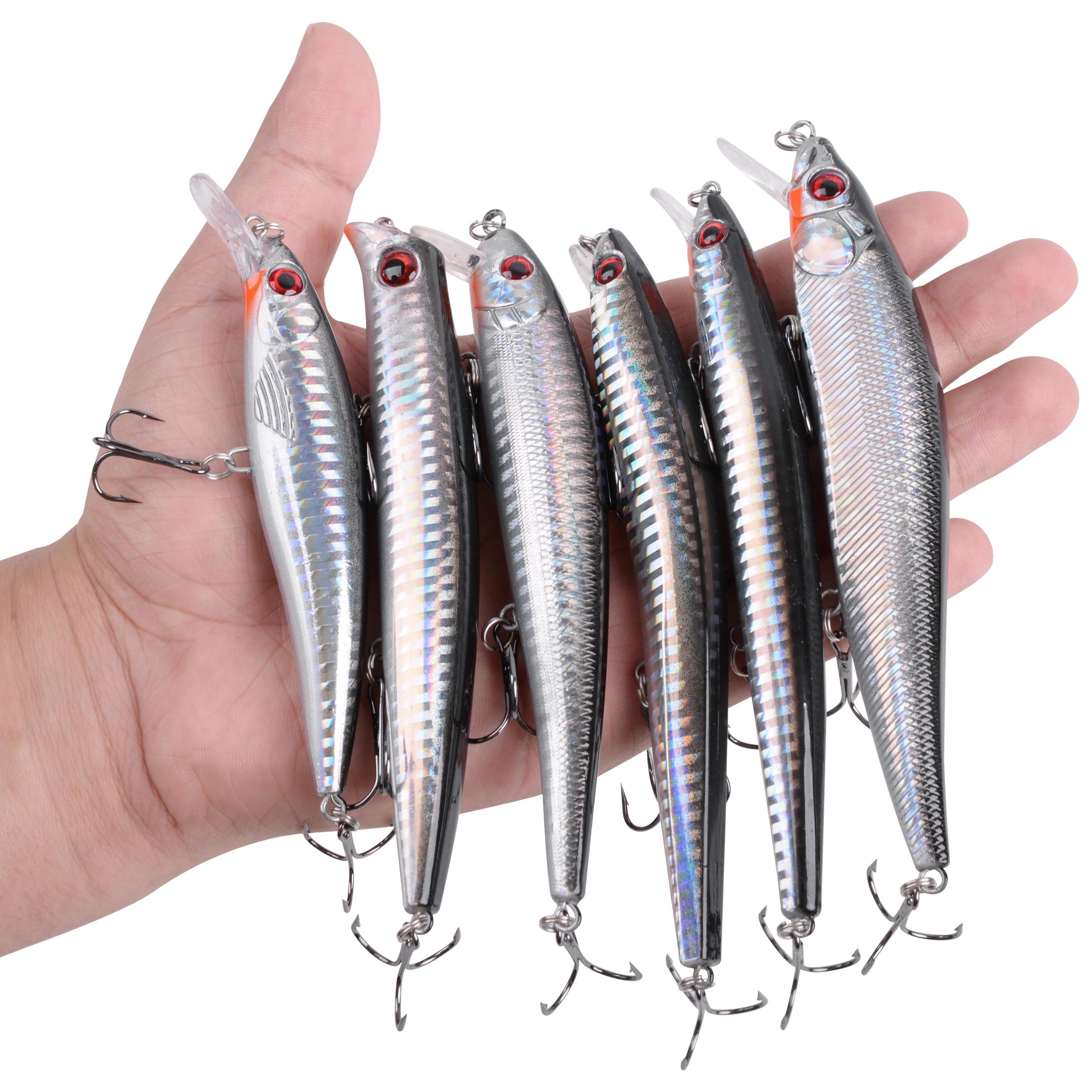 6pcs Crankbaits Fishing Lure 13-22g 11-13cm Life-like Fish Lures Sinking Wobblers Hard Bait Pesca Fishing Tackle 2020