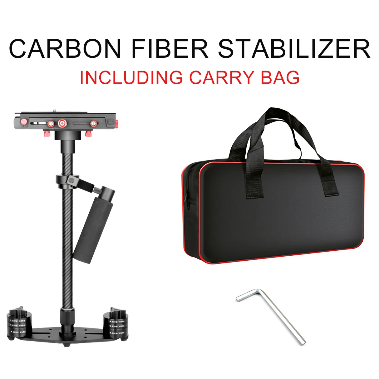 S60 60cm Photo Video Handheld Stabilizer Carbon Fiber Shooting Steadycam DSLR Steadicam for Camcorder Camera DSLR Canon Nikon images - 6