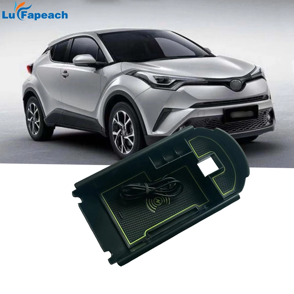 Car Accessories Interior For Toyota Yize CHR Wireless Charging Storage Box Black Auto Special Center Console Gear Position ABS