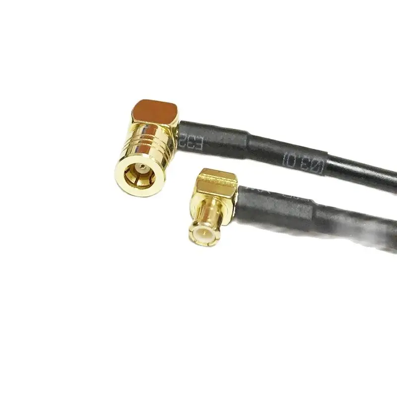 Nuevo Cable Coaxial de módem SMB hembra JAck interruptor de conector de ángulo recto MCX macho enchufe ángulo recto RG174 Cable 20 CM 8 "adaptador