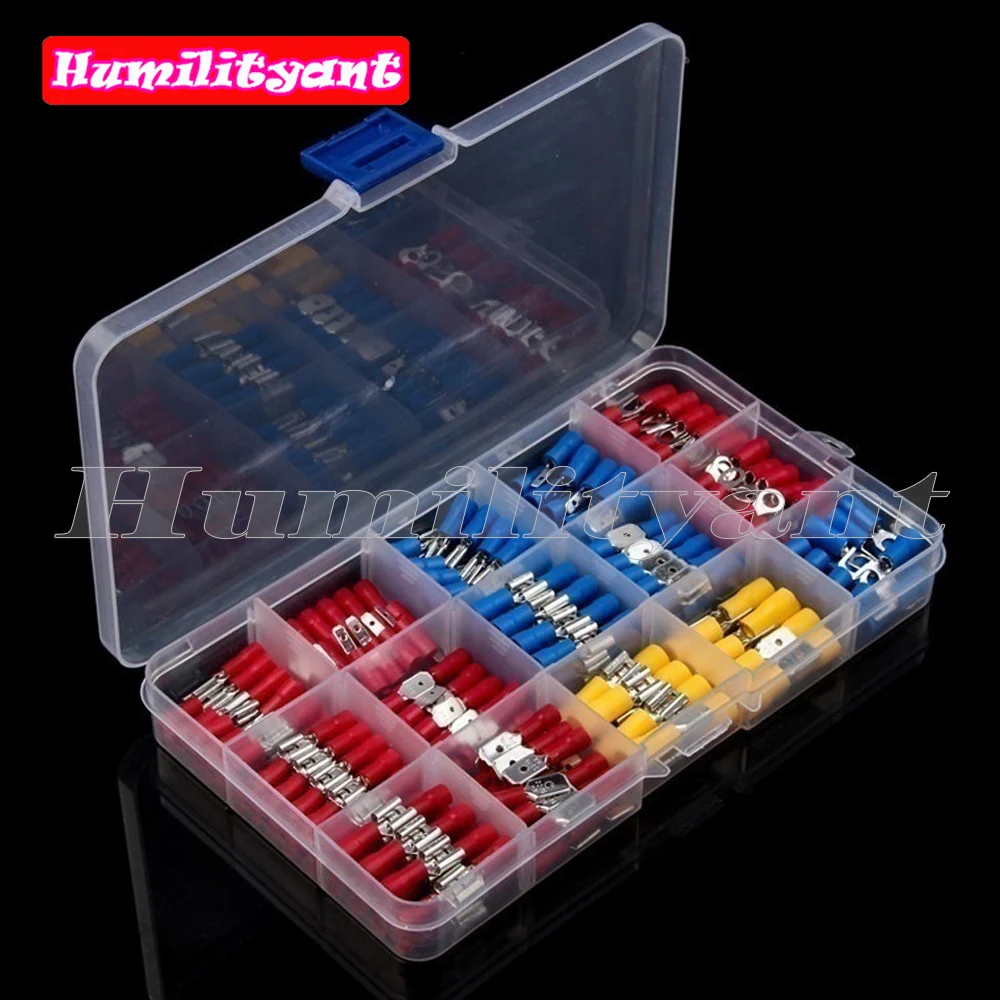 280PCS Assorted Female Male Crimp Spade Terminal Insulated Electrical Wire Connector Kits AWG 22-10