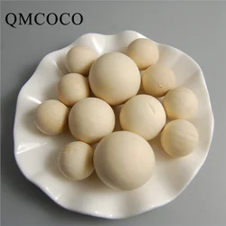 14 20 25 30 40 50mm Natural Color Solid Without Holes Wooden Beads Round Balls Loose Beads Handmade Custom Fashion Crafts